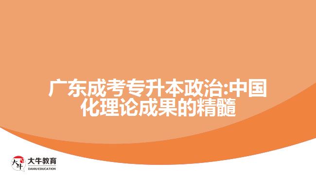 廣東成考專升本政治:中國化理論成果的精髓