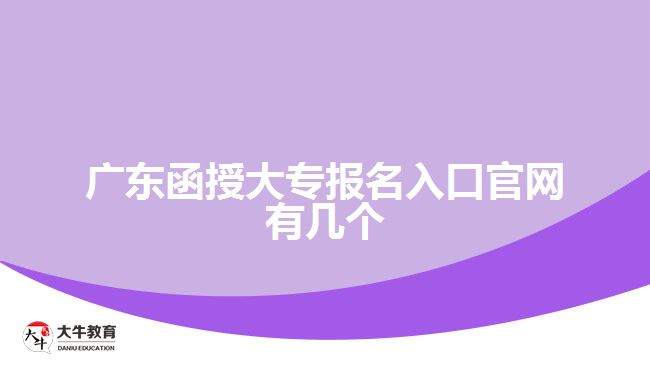 廣東函授大專報名入口官網有幾個