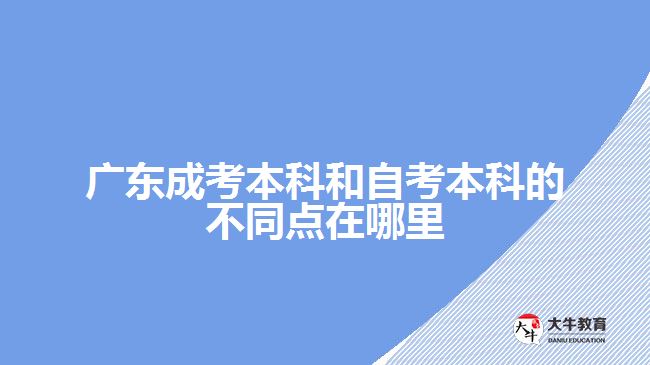 廣東成考本科和自考本科的不同點(diǎn)在哪里