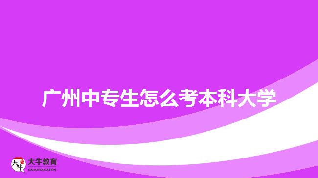 廣東中專生怎么考本科大學(xué)