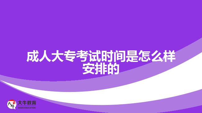 成人大專考試時間是怎么樣安排的