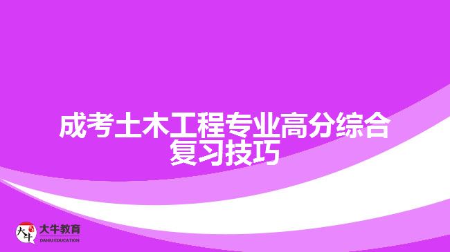 成考土木工程專業(yè)高分綜合復習技巧