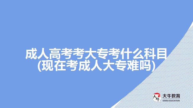 成人高考考大?？际裁纯颇?現(xiàn)在考成人大專難嗎)