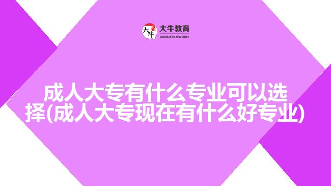 成人大專有什么專業(yè)可以選擇(成人大?，F(xiàn)在有什么好專業(yè))