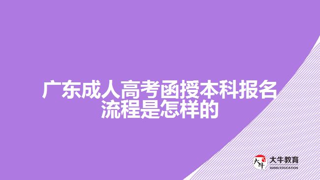 廣東成人高考函授本科報名流程是怎樣的