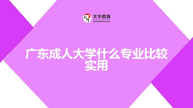 廣東成人大學(xué)什么專業(yè)比較實(shí)用