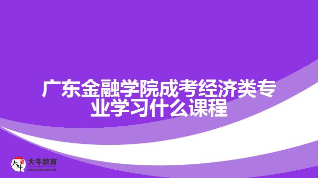 廣東金融學院成考經濟類專業(yè)學習什么課程