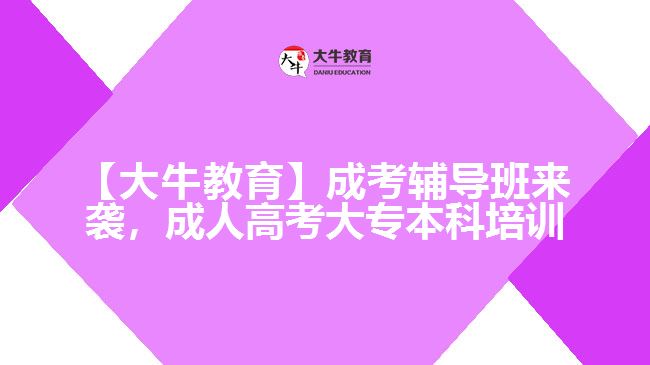 【大牛教育】成考輔導班來襲，成人高考大專本科培訓