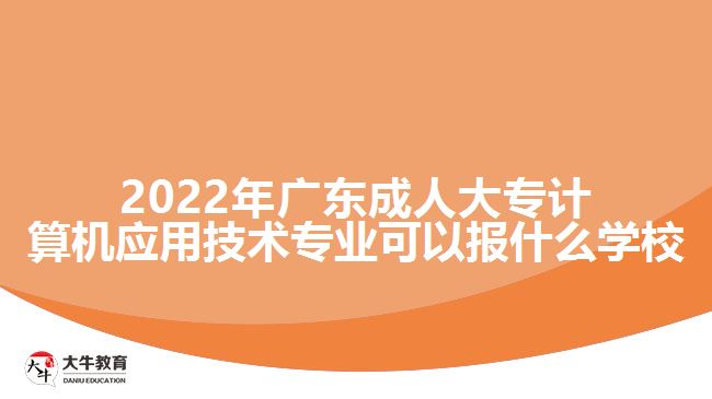 2022年廣東成人大專(zhuān)計(jì)算機(jī)應(yīng)用技術(shù)專(zhuān)業(yè)可以報(bào)什么學(xué)校