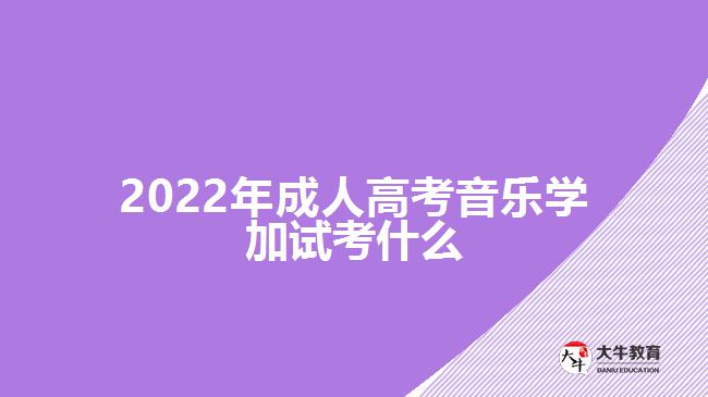 2022年成人高考音樂學(xué)加試考什么