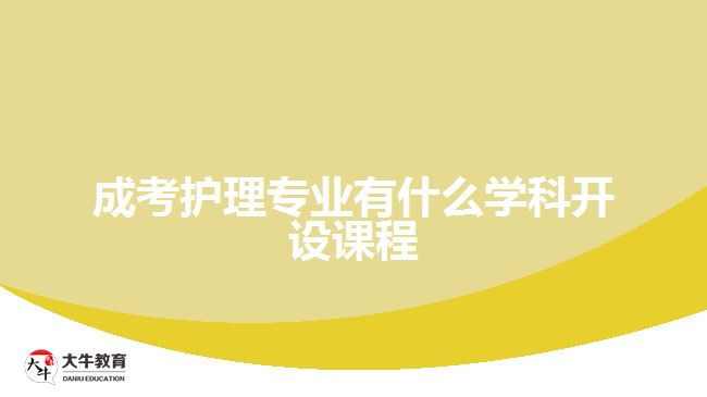 成考護理專業(yè)有什么學科開設課程