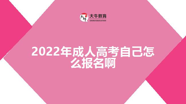 2022年成人高考自己怎么報(bào)名啊