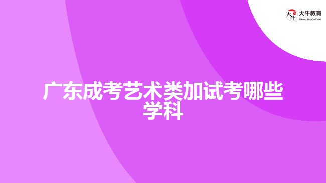 廣東成考藝術類加試考哪些學科