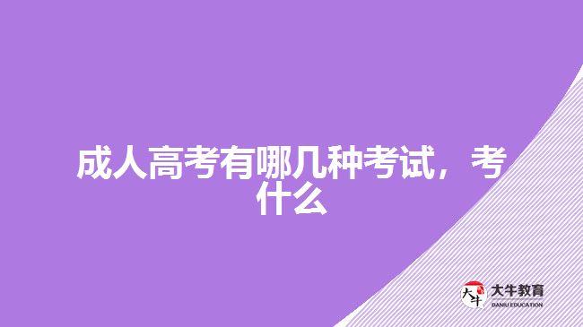 成人高考有哪幾種考試，考什么