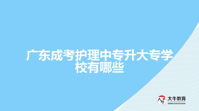 廣東成考護理中專升大專學(xué)校有哪些