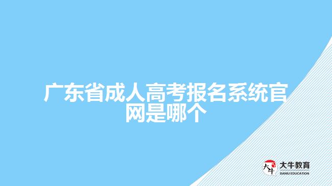 廣東省成人高考報名系統(tǒng)官網(wǎng)是哪個