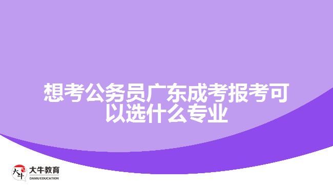 想考公務員成考報考可以選什么專業(yè)