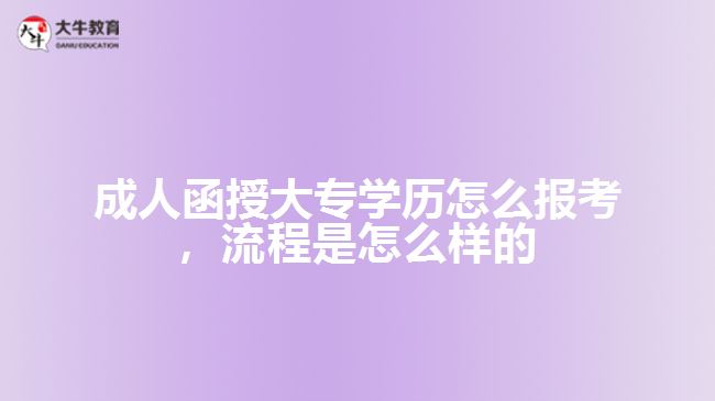 成人函授大專學(xué)歷怎么報考