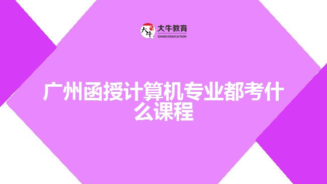 廣州函授計算機專業(yè)都考什么課程