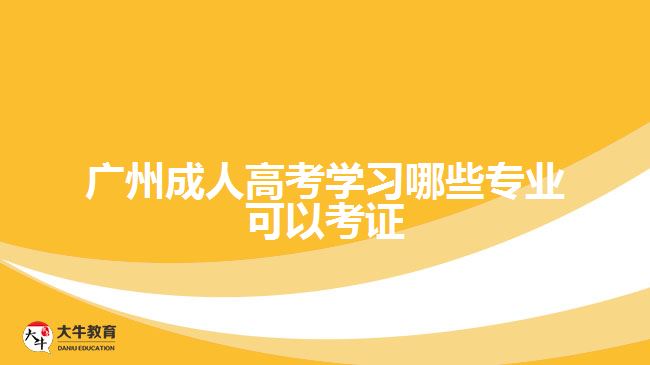 廣州成人高考學習哪些專業(yè)可以考證