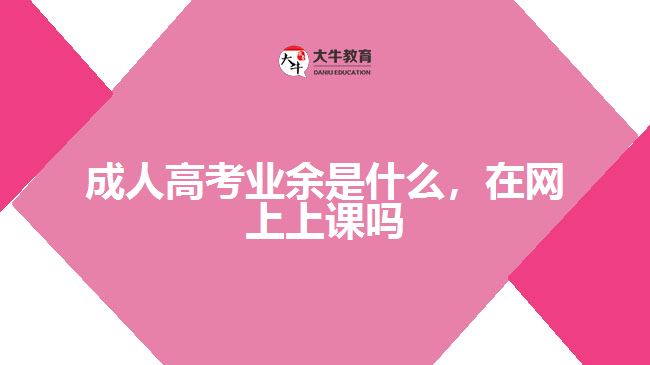 成人高考業(yè)余是什么，在網(wǎng)上上課嗎