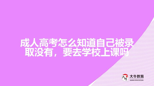 成人高考怎么知道自己被錄取沒有