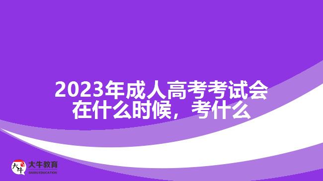 成人高考考試會在什么時候，考什么