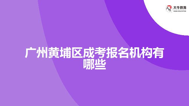 廣州黃埔區(qū)成考報名機構(gòu)有哪些