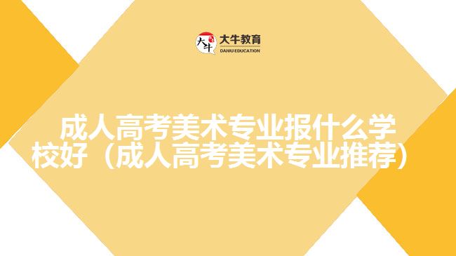 成人高考美術專業(yè)報什么學校好