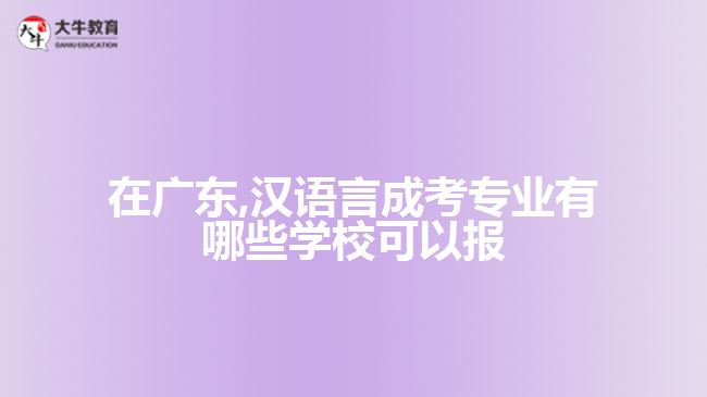 在廣東,漢語(yǔ)言成考專業(yè)有哪些學(xué)校可以報(bào)