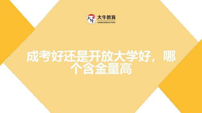 成考好還是開放大學(xué)好