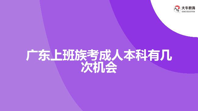 廣東上班族考成人本科有幾次機(jī)會