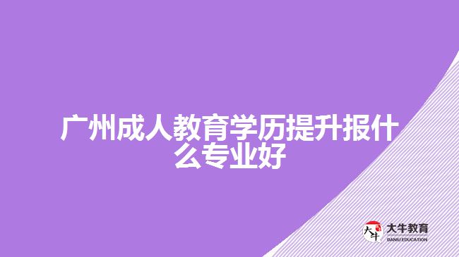 廣州成人教育學(xué)歷提升報(bào)什么專業(yè)好