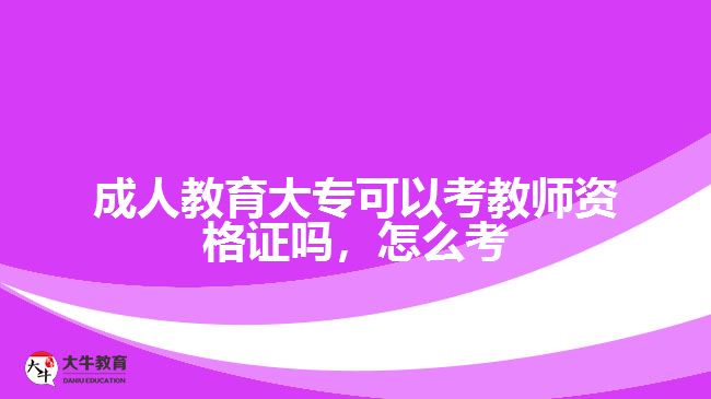 成人教育大?？梢钥冀處熧Y格證嗎