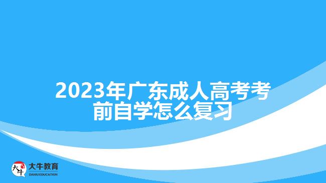 廣東成人高考考前自學怎么復習