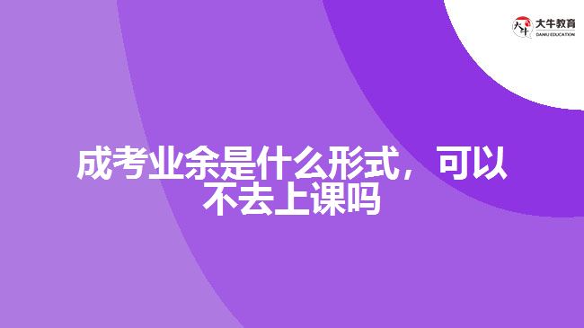 成考業(yè)余是什么形式可以不去上課嗎