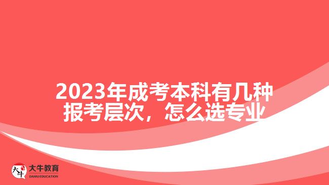 2023年成考本科有幾種報(bào)考層次，怎么選專業(yè)