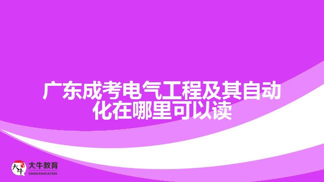 廣東成考電氣工程及其自動(dòng)化在哪里可以讀