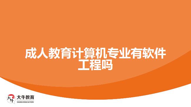 成人教育計算機專業(yè)有軟件工程嗎