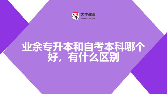 業(yè)余專升本和自考本科哪個(gè)好