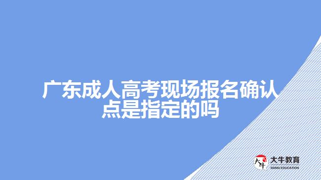 廣東成人高考現(xiàn)場(chǎng)報(bào)名確認(rèn)點(diǎn)是指定的嗎