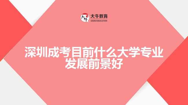 深圳成考目前什么大學(xué)專業(yè)發(fā)展前景好