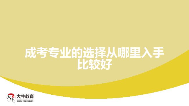 成考專業(yè)的選擇從哪里入手比較好