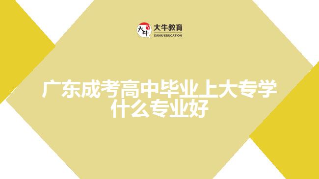 廣東成考高中畢業(yè)上大專學什么專業(yè)好