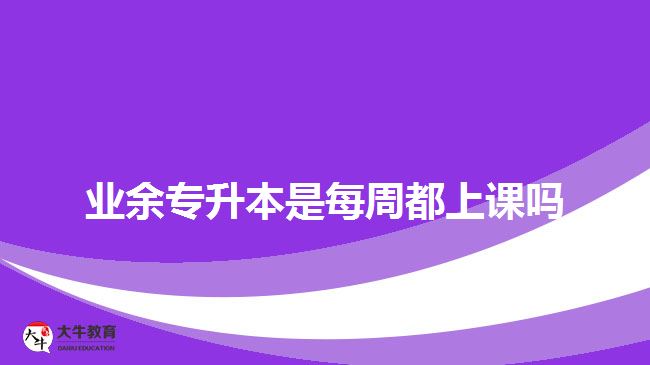 業(yè)余專升本是每周都上課嗎