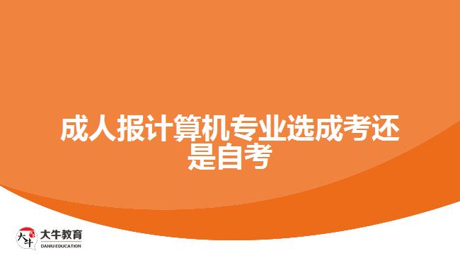 成人報計算機專業(yè)選成考還是自考