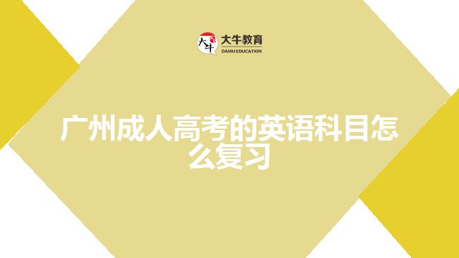 廣州成人高考的英語科目怎么復(fù)習(xí)