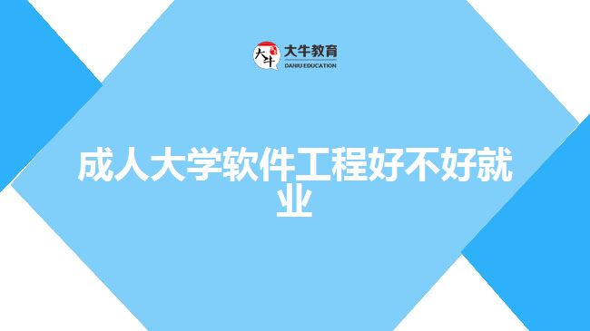 成人大學(xué)軟件工程好不好就業(yè)