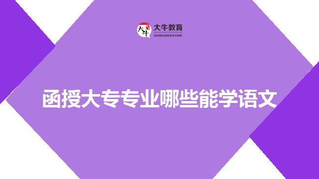 函授大專專業(yè)哪些能學(xué)語文