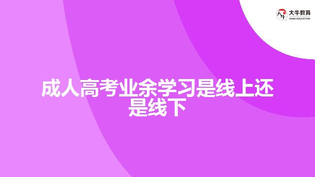 成人高考業(yè)余學習是線上還是線下